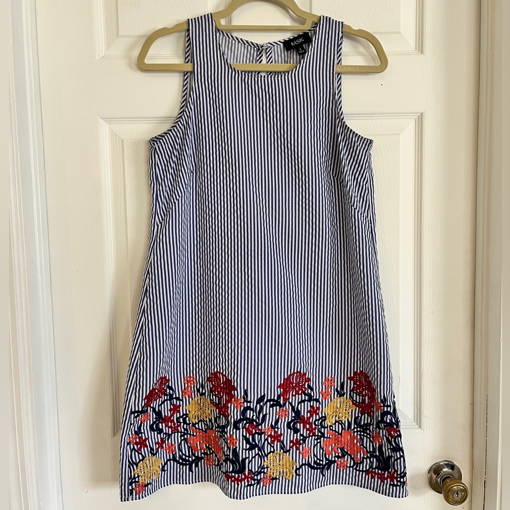 Linen, embroidered Dress
